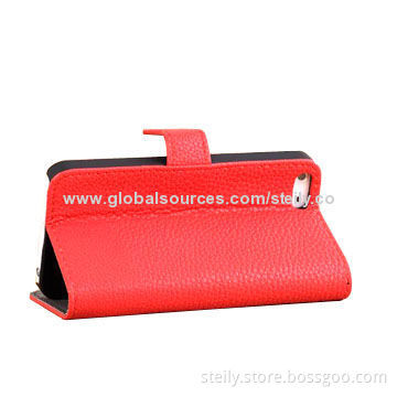 Lichee Pattern Leather Case for iPhone 5
